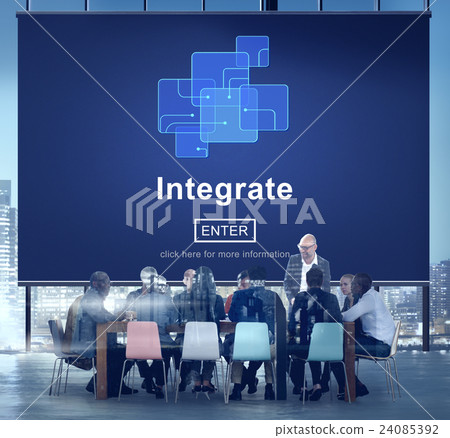 Integrate Circuit Links Merge Concept Integrate Circuit Links Merge Concept 24085392