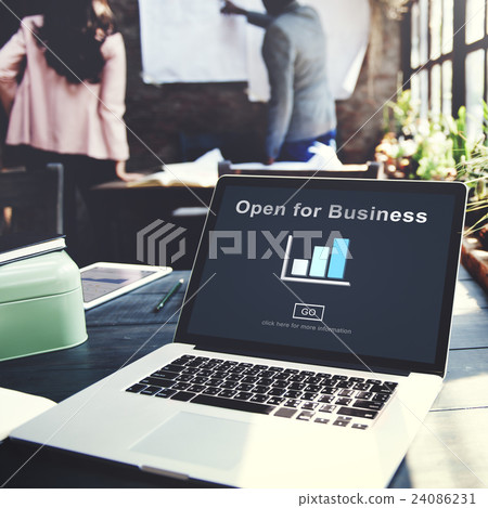 Open for Business Partnership Industry Concept 24086231