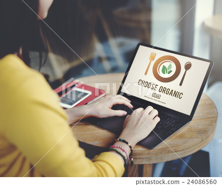 Choose Organic Healthy Eating Food Lifestyles Concept 24086560