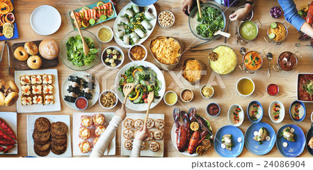 Brunch Choice Crowd Dining Food Options Eating Concept 24086904