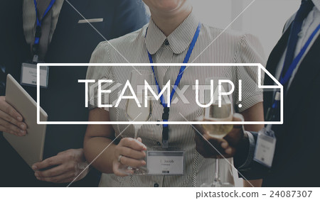 Team Up Teamwork Support Collaboration Concept Team Up Teamwork Support Collaboration Concept 24087307