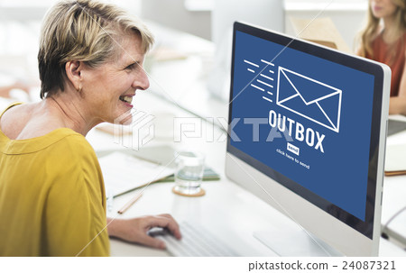 Outbox Inbox Email Connection Global Communications Concept 24087321
