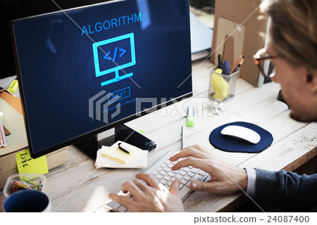 Algorithm Method Principles Process Programming... - Stock Photo ...