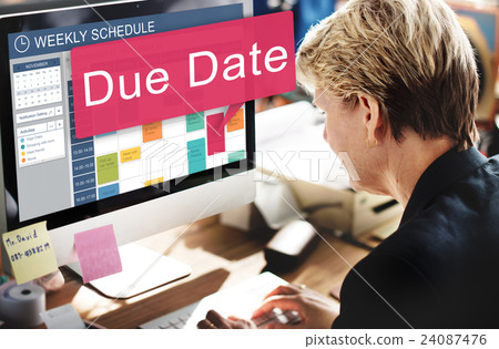 Due Date Deadline Schedule Calender Reminder To Do Concept 24087476