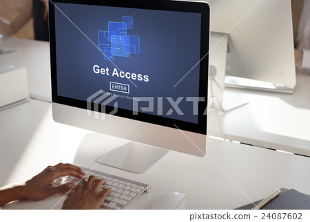 Get Access Availability Obtainable Online Internet Technology Concept 24087602