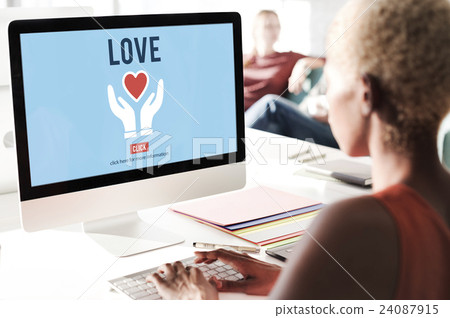 Love Adore Care Emotion Like Loving Romance Concept 24087915