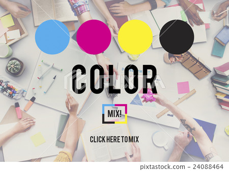 CMYK Color Printing Color Model Creative Concept CMYK Color Printing Color Model Creative Concept 24088464