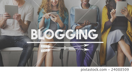 Blogging Post Connect Social Media Website Concept Blogging Post Connect Social Media Website Concept 24088509