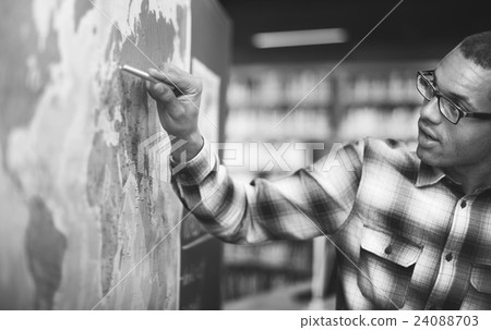 Stock Photo: Teacher Teach Teaching Geography Global Lesson Concept