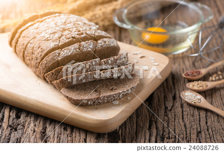Homemade Cereal bread with raw egg 24088726