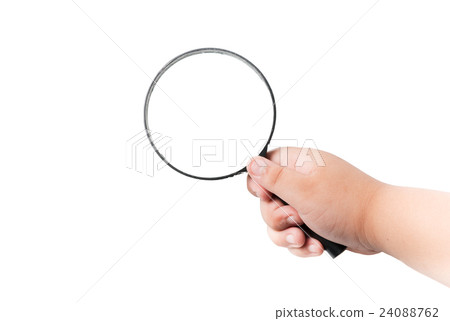 Magnifier in hand isolated 24088762