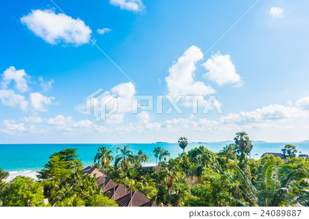 Arial view of sea and beach 24089887