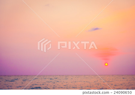 Sunset on the beach Sunset on the beach 24090650