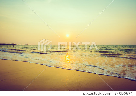 Sunset on the beach Sunset on the beach 24090674