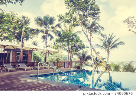 Umbrella pool and chair Umbrella pool and chair 24090676