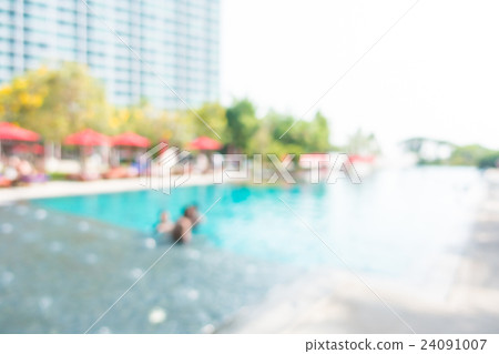 Abstract blur outdoor swimming pool Abstract blur outdoor swimming pool 24091007