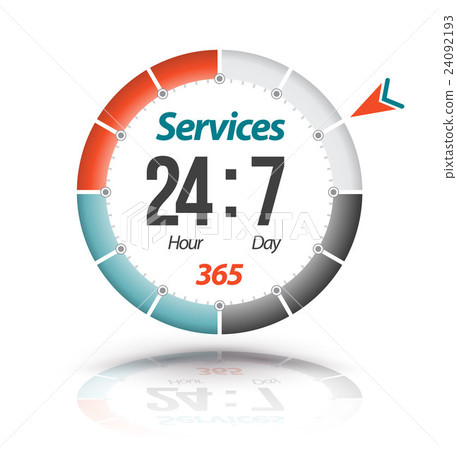 Circle banner Services 24hr 7day 365. 24092193