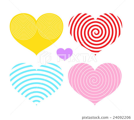 Heart swirl line set. Heart swirl line set. 24092206