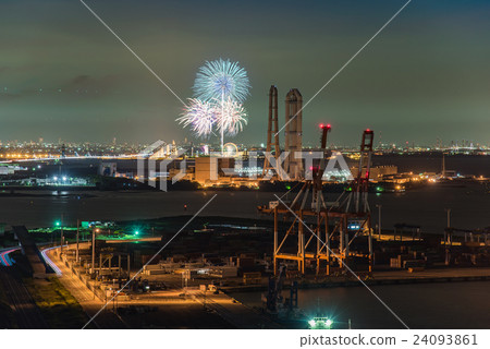 從四日市口岸港口大廈的長島煙花 24093861