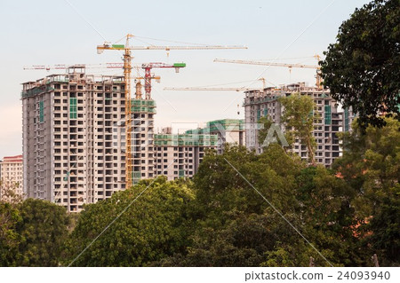 Construction site view for commercial 24093940