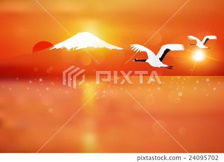 雄雞富士新年的卡片背景 雄雞富士新年的卡片背景 24095702