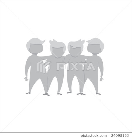 People hug each others gray 24098163