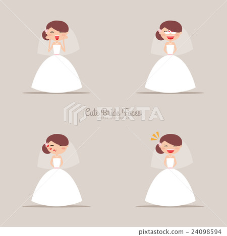 Cute Bride Expression Faces 24098594