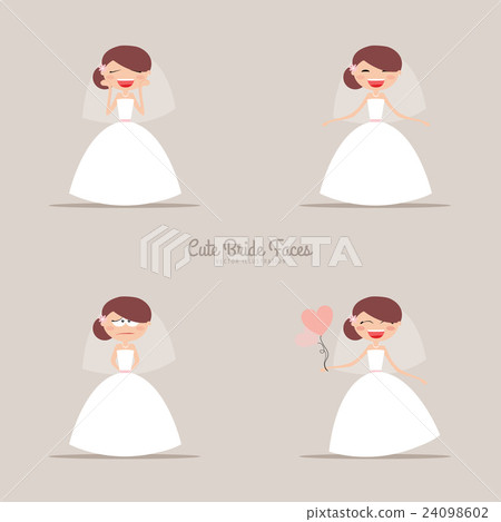 Cute Bride Expression Faces 24098602