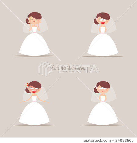 Cute Bride Expression Faces Cute Bride Expression Faces 24098603