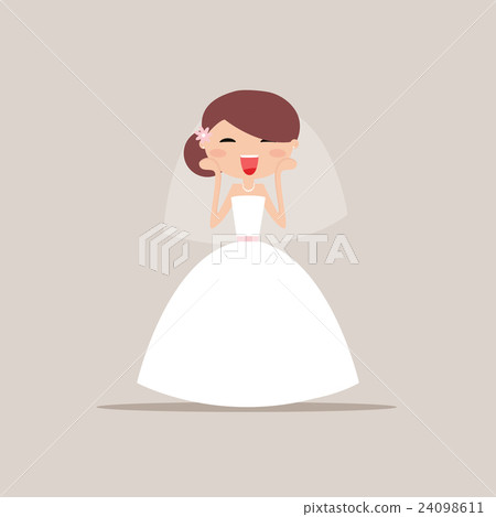 Cute Bride Expression Faces 24098611