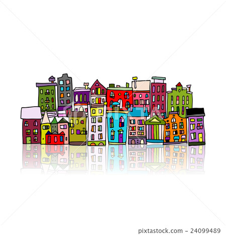 European city, sketch for your design European city, sketch for your design 24099489
