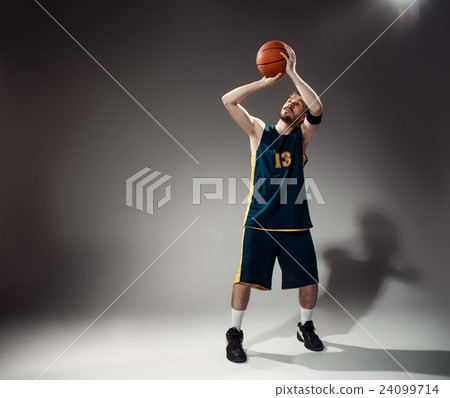Full length portrait of a basketball player with Full length portrait of a basketball player with 24099714