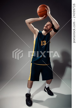 Full length portrait of a basketball player with Full length portrait of a basketball player with 24099716