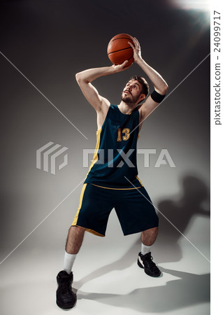 Full length portrait of a basketball player with Full length portrait of a basketball player with 24099717