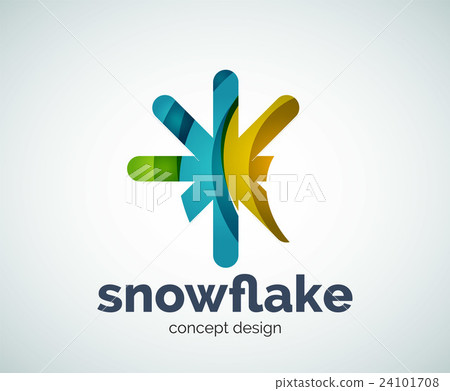 Vector Christmas snowflake logo template Vector Christmas snowflake logo template 24101708