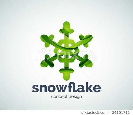 Vector Christmas snowflake logo template Vector Christmas snowflake logo template 24101711