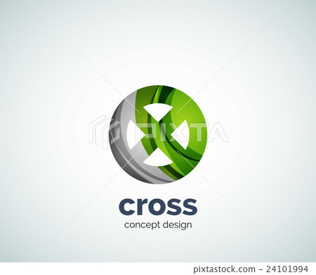 Vector cross logo template Vector cross logo template 24101994