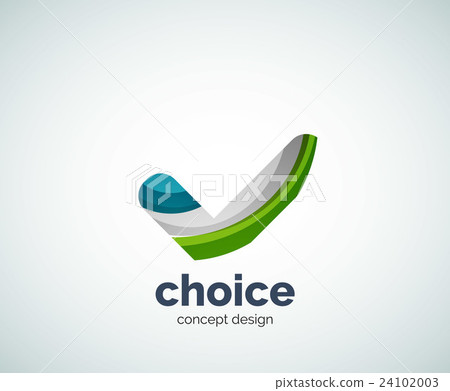 Vector choice concept, tick logo template Vector choice concept, tick logo template 24102003
