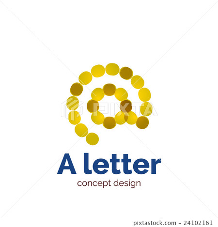 Vector modern minimalistic dotted letter concept 24102161