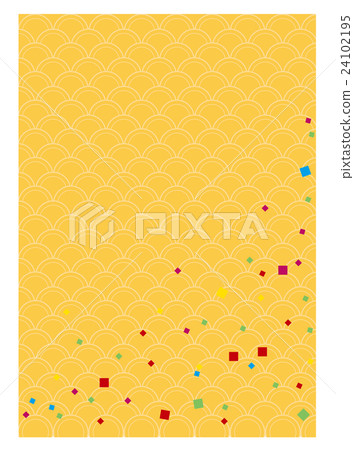 新年賀卡新年傳單背景材料波浪圖案 24102195