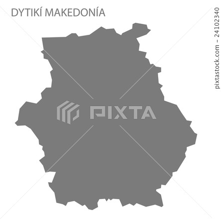 Dytiki Makedonia Greece Map grey Dytiki Makedonia Greece Map grey 24102340