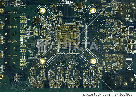 close up of the blue circuit board close up of the blue circuit board 24102803