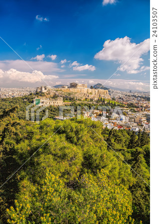 Parthenon temple on the Acropolis in Athens,Greece 24103507