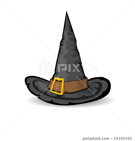 illustration of tall witch hat isolated on white 24104193