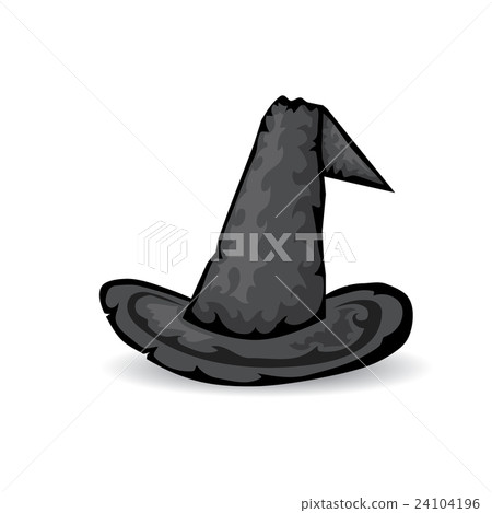 illustration of tall witch hat isolated on white 24104196