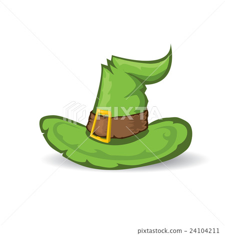 illustration of green tall witch hat 24104211