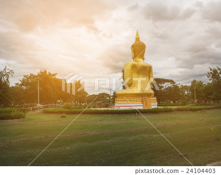 Big Buddha statue In a green park. Big Buddha statue In a green park. 24104403