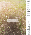 Swing in the lawn abstract color background 24104446