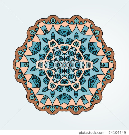 Buddhism brown blue pattern lotus Buddhism brown blue pattern lotus 24104549