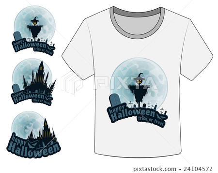 Happy Halloween Vector Sticker 24104572